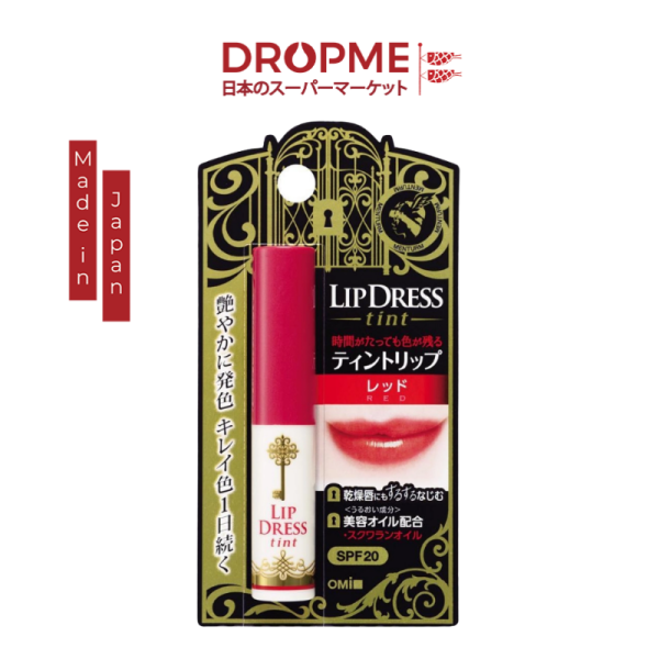 Son dưỡng môi siêu lì chống nắng màu đỏ omi lip dress tint