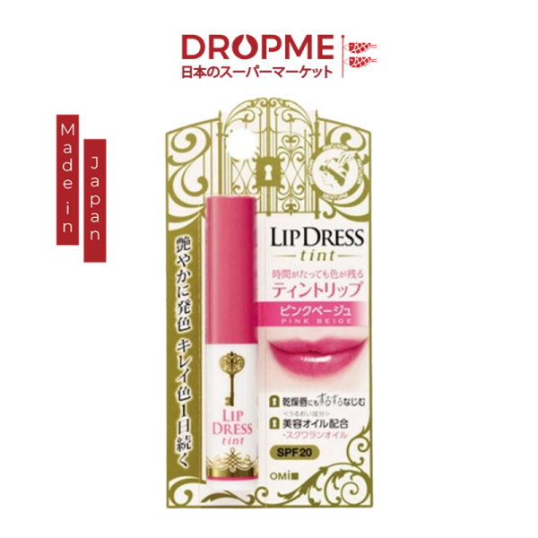 Son dưỡng môi siêu lì chống nắng màu hồng omi lip dress tint