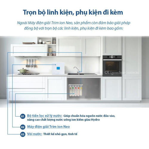 Máy điện giải ion kiềm giàu Hydro Trim ion Neo (Trọn bộ)