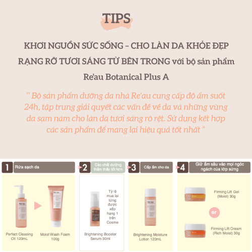 Tinh chất dưỡng da chống lão hóa Re'au Botanical Plus A Hydrating Booster Serum