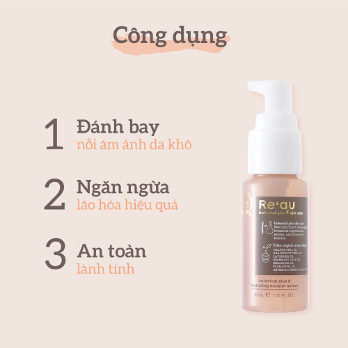 Tinh chất dưỡng da chống lão hóa Re'au Botanical Plus A Hydrating Booster Serum