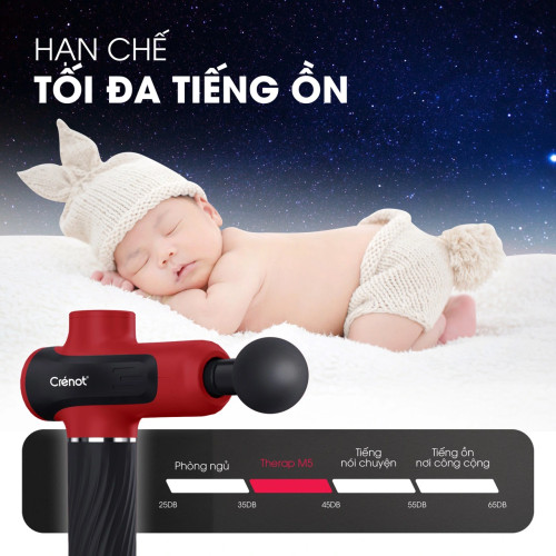 Súng massage cầm tay giãn cơ chuyên sâu CRENOT Therap M5 - màu Đỏ