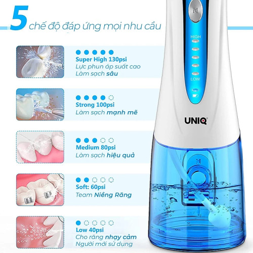 Tăm nước vệ sinh răng miệng cầm tay Uniq SMILE S1