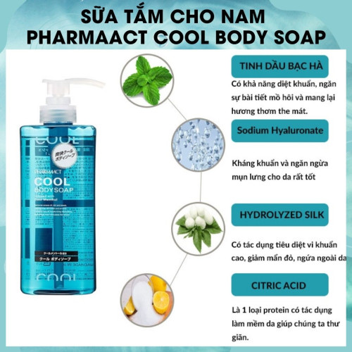 Sữa tắm bạc hà mát lạnh PHARMAACT