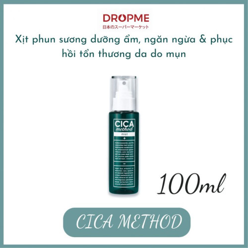 Xịt phun sương dưỡng ẩm, ngăn ngừa mụn & phục hồi tổn thương da do mụn Cica Method (100ml)